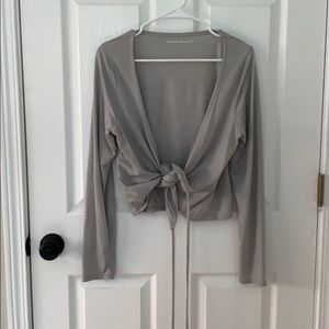 Outdoor Voices Tissue Weave Wrap Top